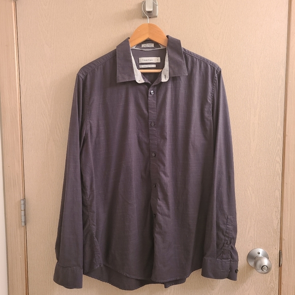 Calvin Klein Liquid Cotton Men's Dress Shirt - Picture 1 of 5